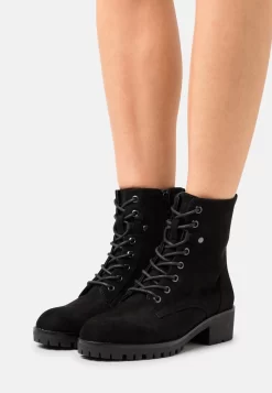 Anna Field Lace-Up Ankle Boots - Black