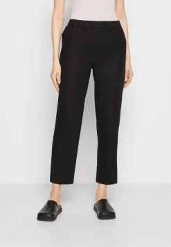 Anna Field Linen Mix - Trousers - Black