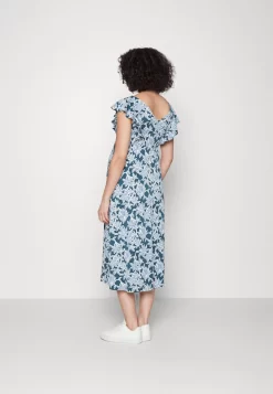Midi V Flared Dress Witrh Ruffle Sleevees - Jersey Dress - Dark Blue/Blue 8 Midi V Flared Dress Witrh Ruffle Sleevees - Jersey Dress - Dark Blue/Blue -Anna Field Shop 0339ed7db2dd4cfaab1930f7c9a6582f scaled