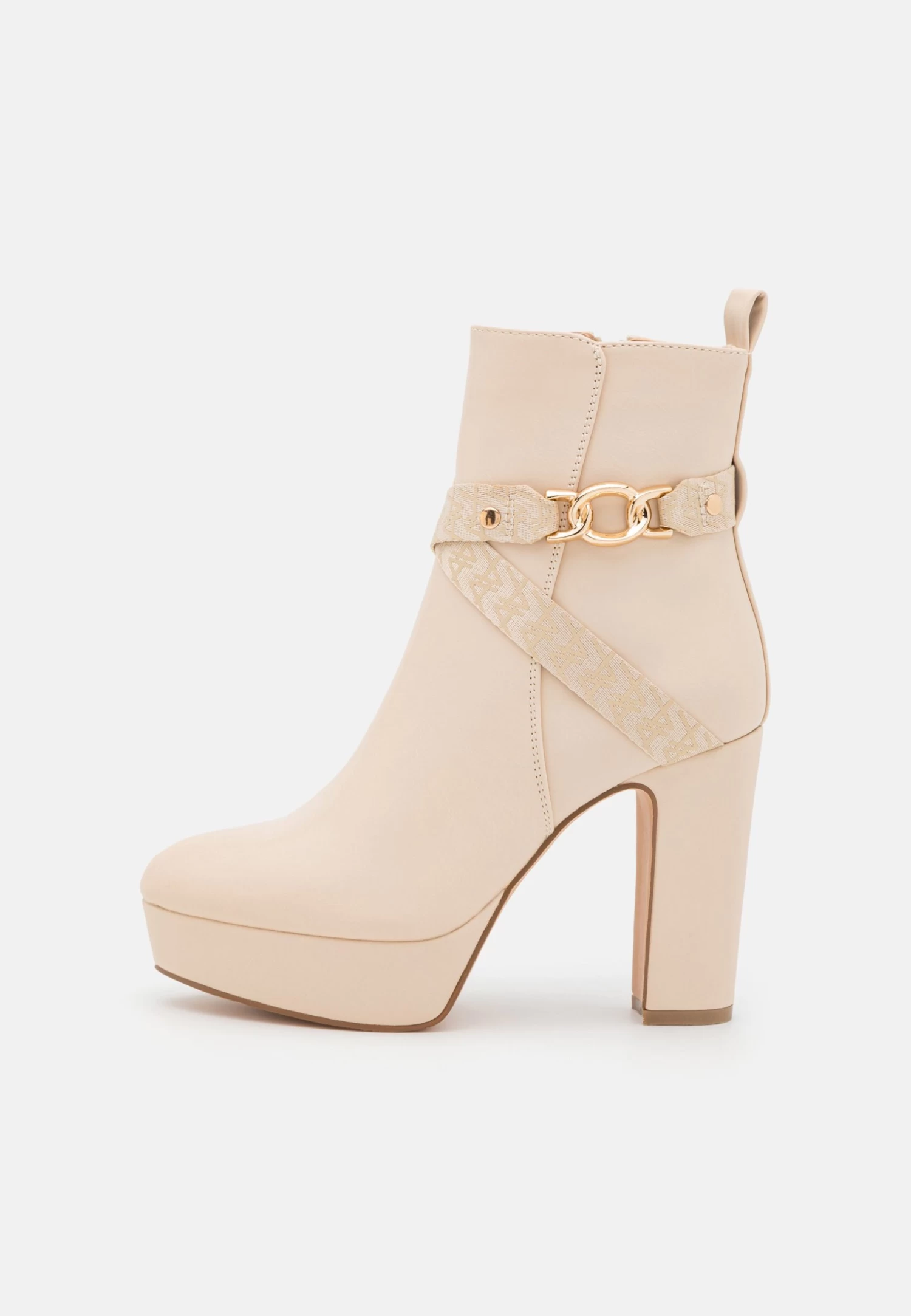 Anna Field Platform Ankle Boots - Beige 2 Anna Field Platform Ankle Boots - Beige - Image 2