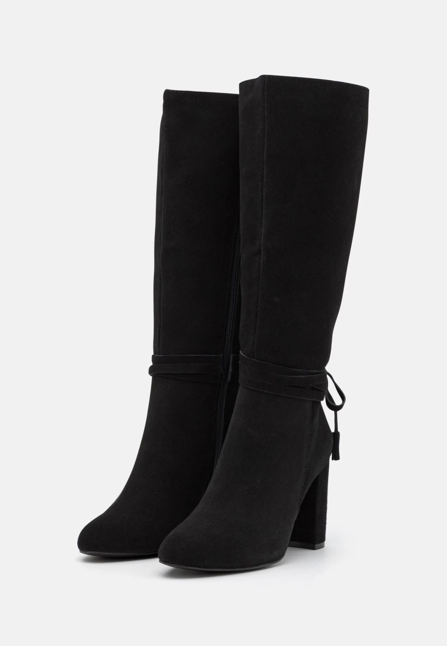 Leather - High Heeled Boots - Black 3 Leather - High Heeled Boots - Black - Image 3
