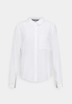 Anna Field Basic Blouse With Pocket - Button-Down Blouse - Off-White