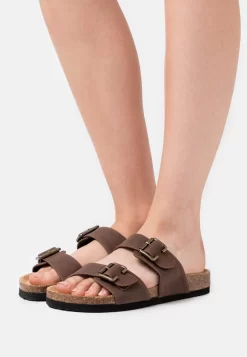 Anna Field Slippers - Dark Brown