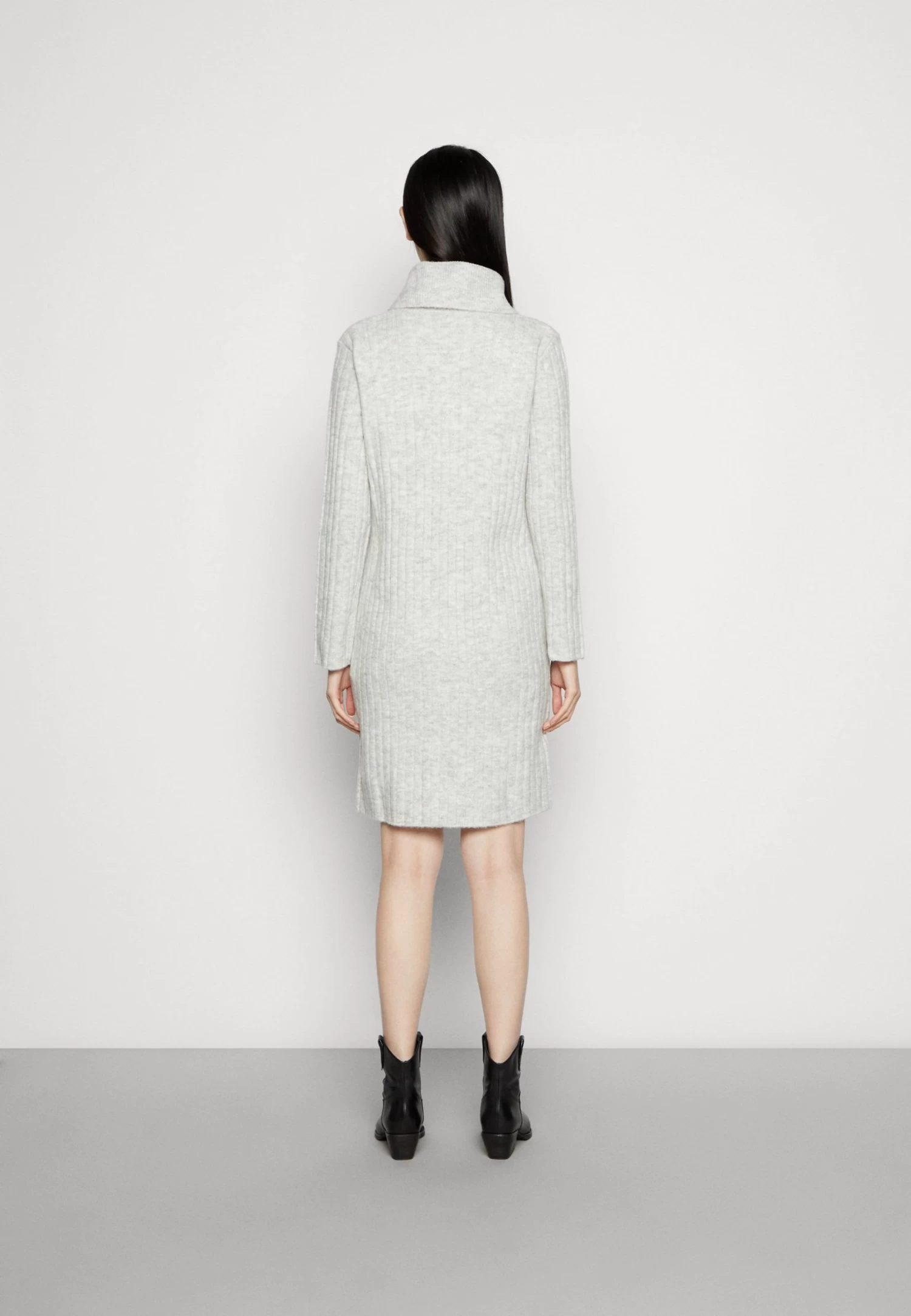 Anna Field Jumper Dress - Mottled Light Grey 3 Anna Field Jumper Dress - Mottled Light Grey - Image 3