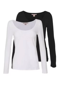 Anna Field 2 Pack - Long Sleeved Top - Black/White