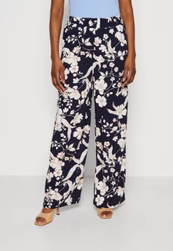 Anna Field Trousers - Black/Off White/Multi Coloured