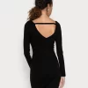 Anna Field Offener Rücken Bodycon Mini Strickkleid - Shift Dress - Black