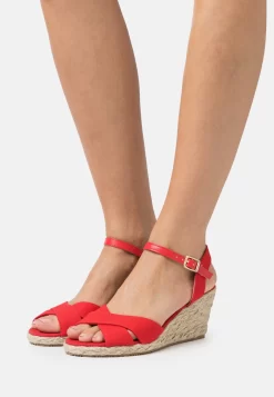 Anna Field Wedge Sandals - Red
