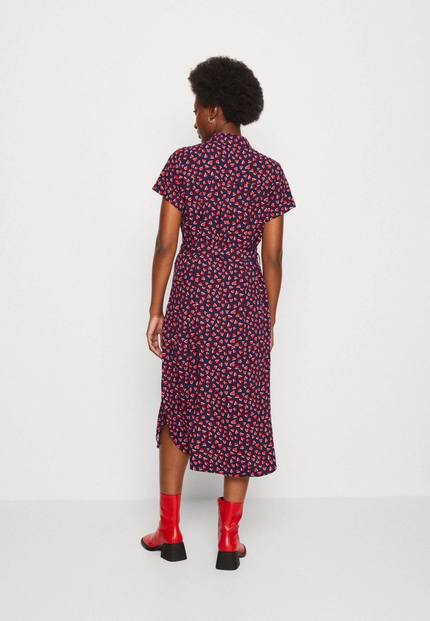 Anna Field Shirt Dress - Dark Blue/Red 3 Anna Field Shirt Dress - Dark Blue/Red - Image 3