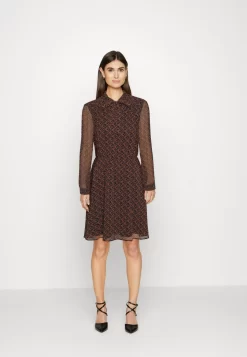 Anna Field Day Dress - Black/Brown