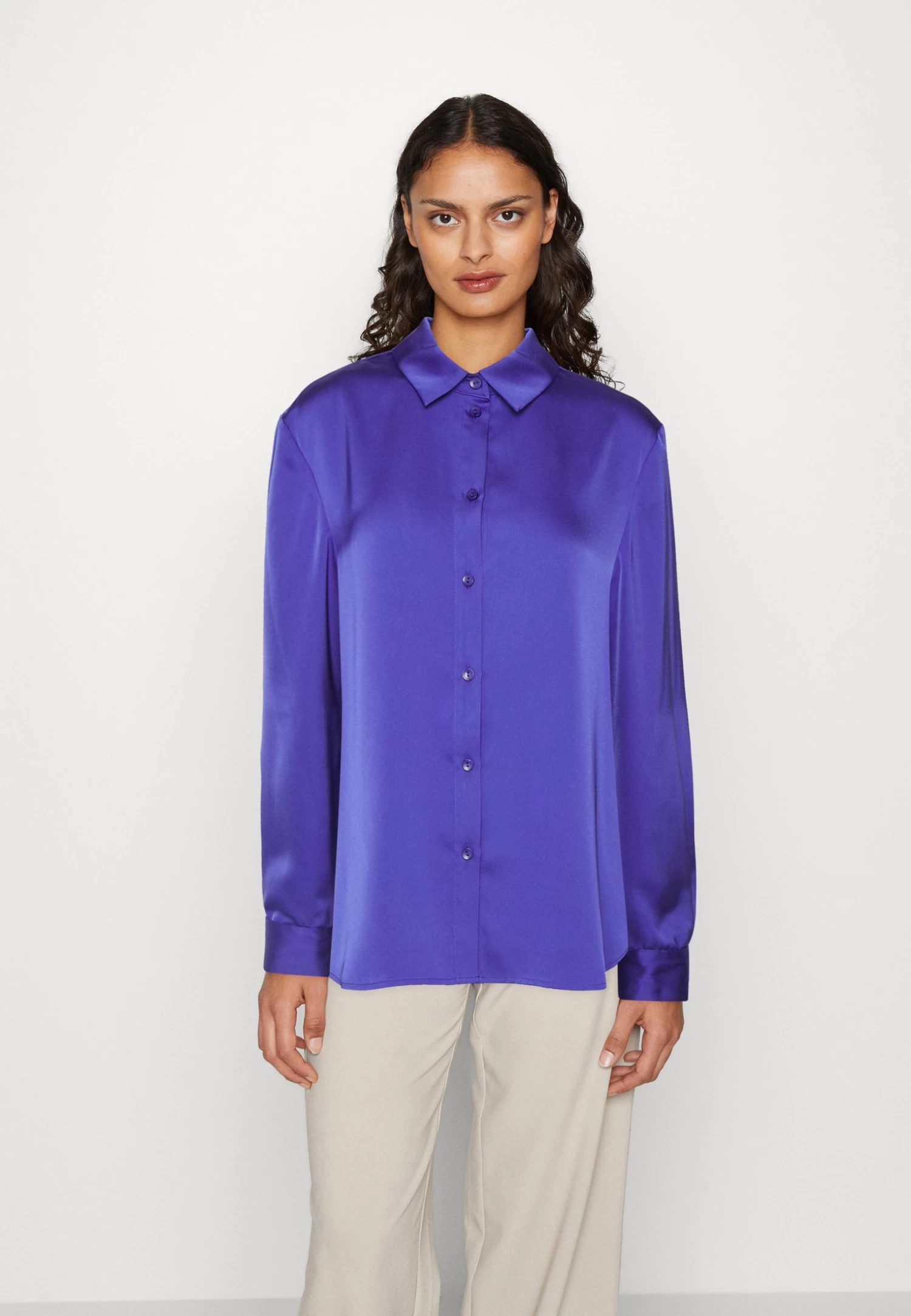 Anna Field Button-Down Blouse - Dark Blue 1 Anna Field Button-Down Blouse - Dark Blue