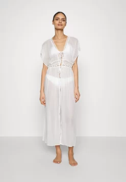 Anna Field Embroidered Cover Up/ 802 - Black - Beach Accessory - 001 - White