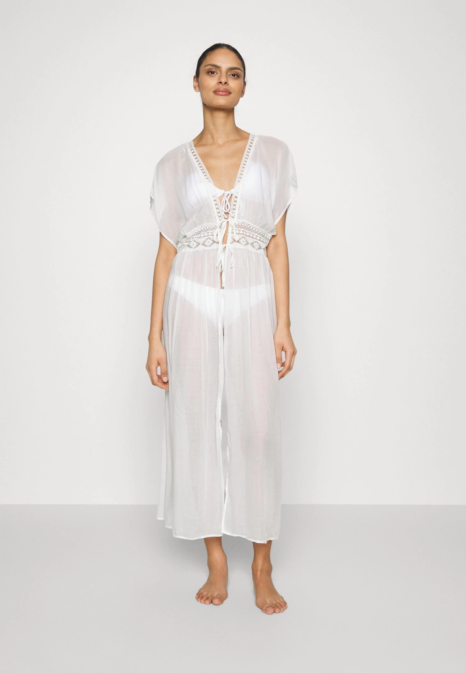 Anna Field Embroidered Cover Up/ 802 - Black - Beach Accessory - 001 - White 1 Anna Field Embroidered Cover Up/ 802 - Black - Beach Accessory - 001 - White