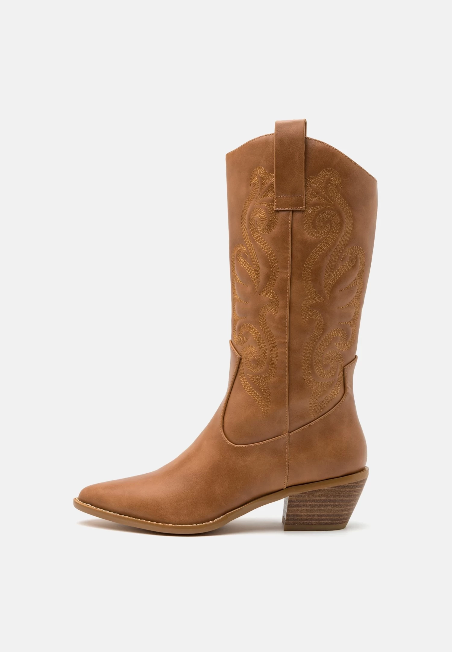 Anna Field Cowboy/Biker Boots - Cognac 2 Anna Field Cowboy/Biker Boots - Cognac - Image 2