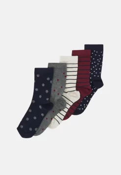 Anna Field 5 Pack - Socks - Dark Blue/Dark Red