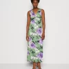 Anna Field Jersey Dress - Green/Purple/White