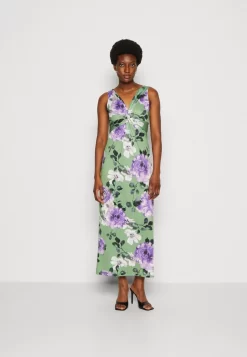 Anna Field Jersey Dress - Green/Purple/White