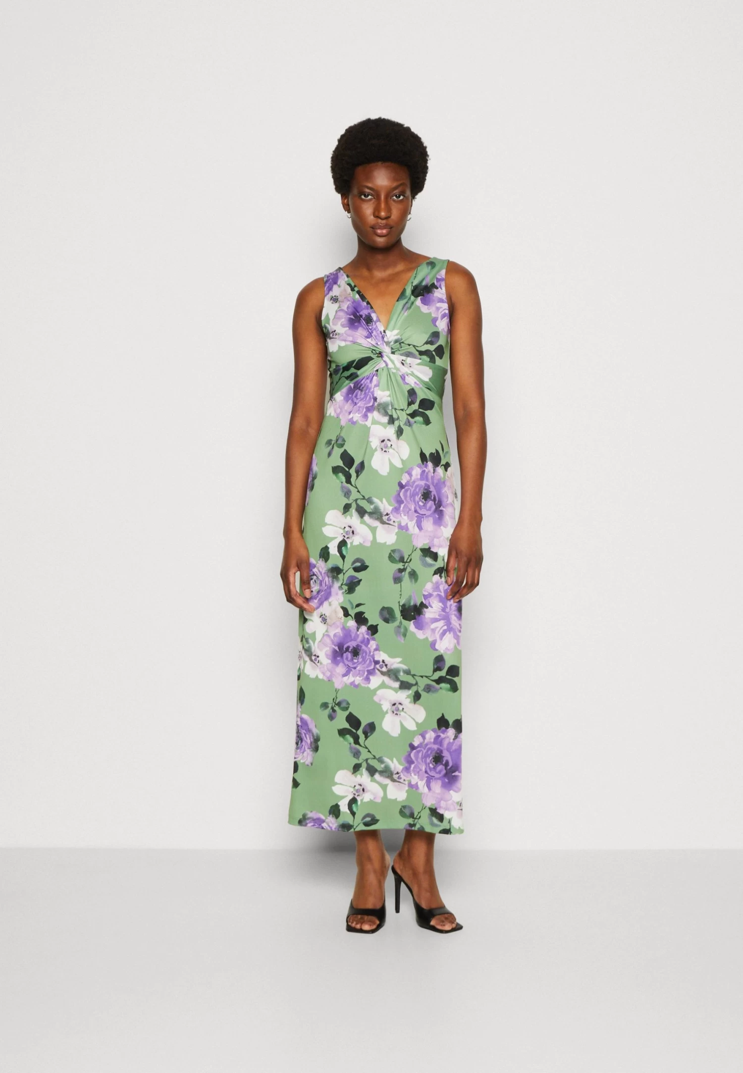 Anna Field Jersey Dress - Green/Purple/White 1 Anna Field Jersey Dress - Green/Purple/White