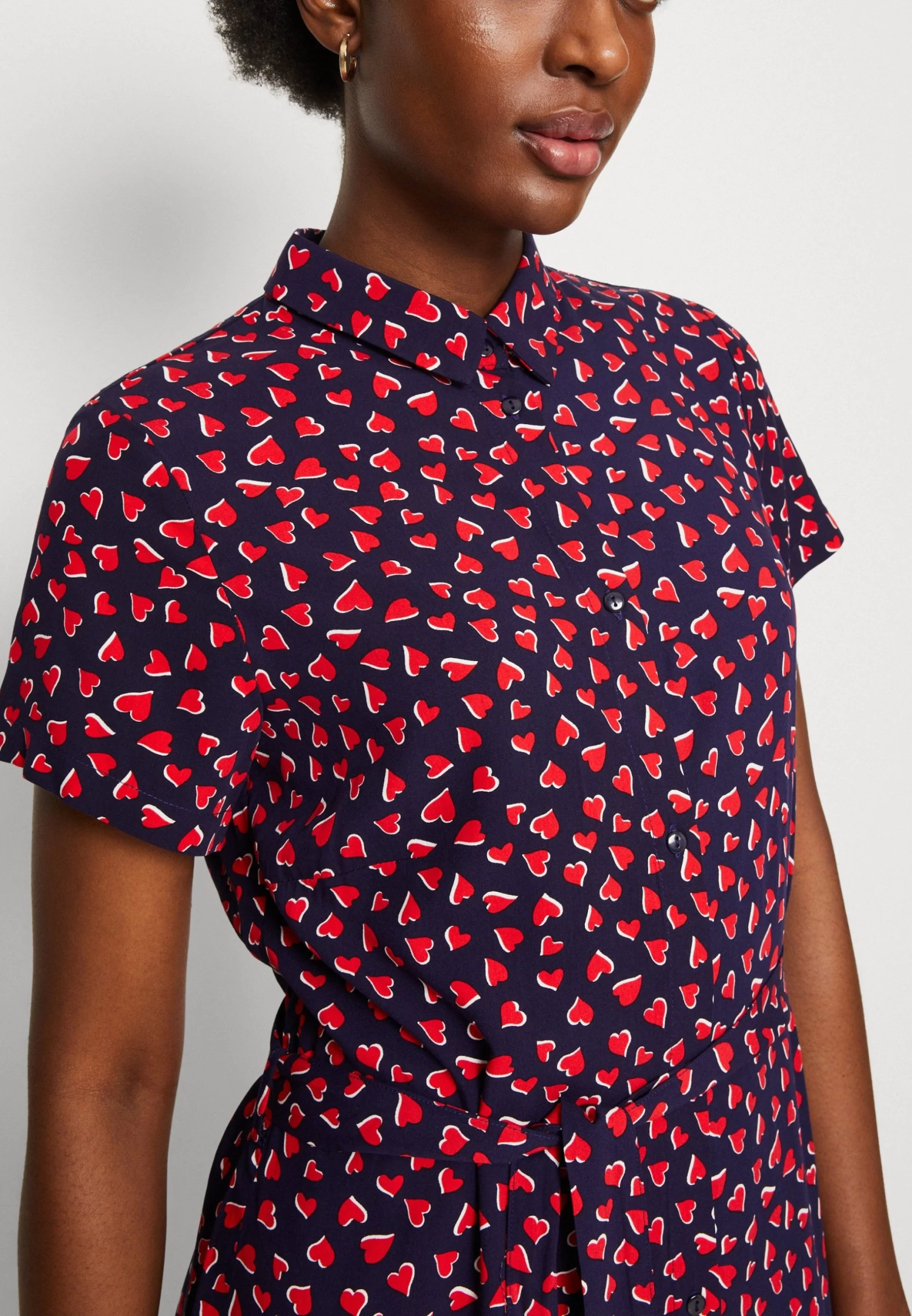 Anna Field Shirt Dress - Dark Blue/Red 6 Anna Field Shirt Dress - Dark Blue/Red - Image 6