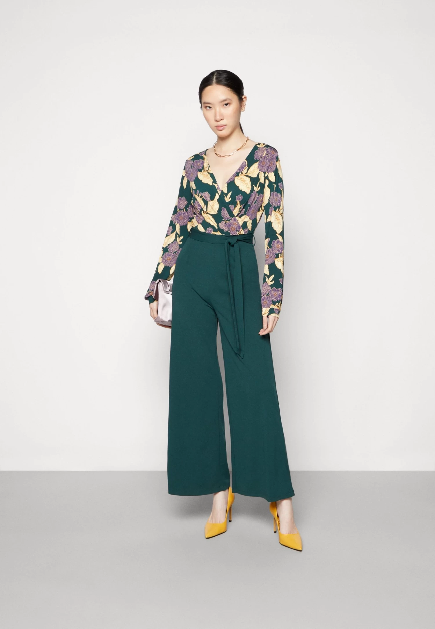 Anna Field Jumpsuit - Dark Green/Yellow 2 Anna Field Jumpsuit - Dark Green/Yellow - Image 2