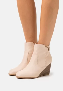 Anna Field Wedge Ankle Boots - Beige