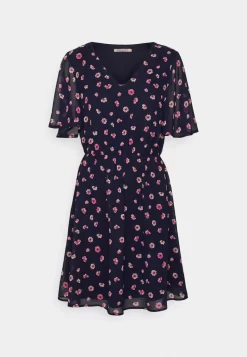 Anna Field V-Neck Sleeve Dress- Day Dress - Dark Blue/Pink -Anna Field Shop 4d4f150c13af482a9764e57a81daf67b scaled