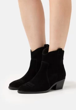 Anna Field Leather - Cowboy/Biker Ankle Boot - Black