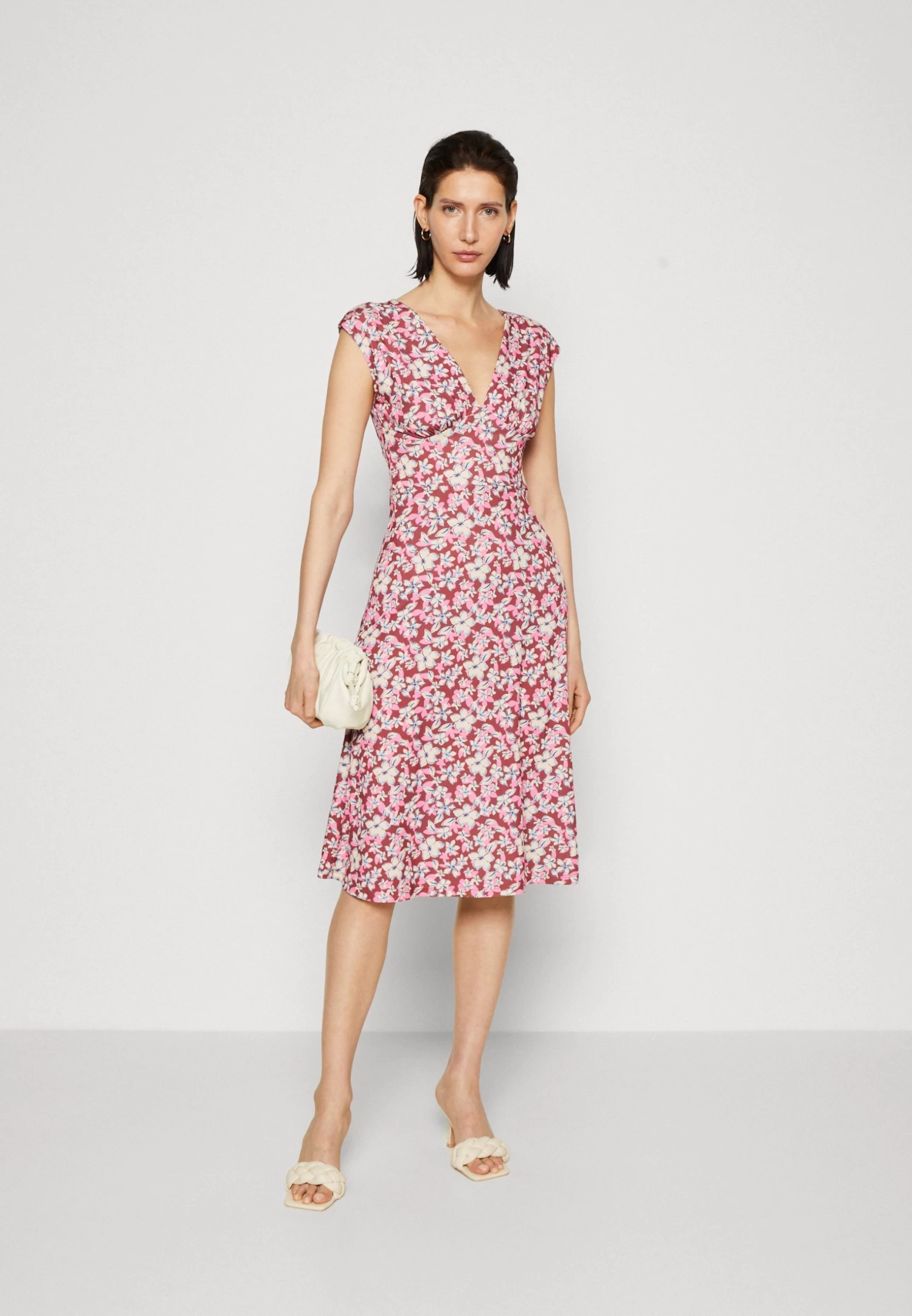 Anna Field Jersey Dress - Brown/Beige/Pink 2 Anna Field Jersey Dress - Brown/Beige/Pink - Image 2