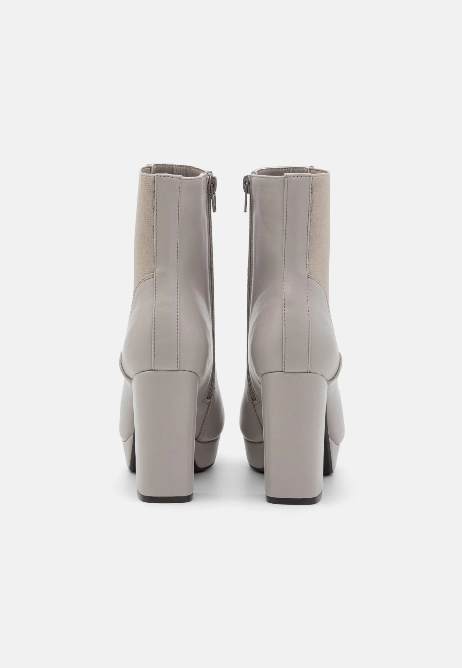 Platform Ankle Boots - Grey 4 Platform Ankle Boots - Grey - Image 4