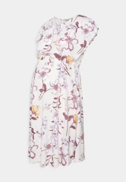 Fit And Flare Flowy Dropped Shoulder- Jersey Dress - Beige/Lilac -Anna Field Shop 630420692e334713bf9293cffb62fe6a scaled