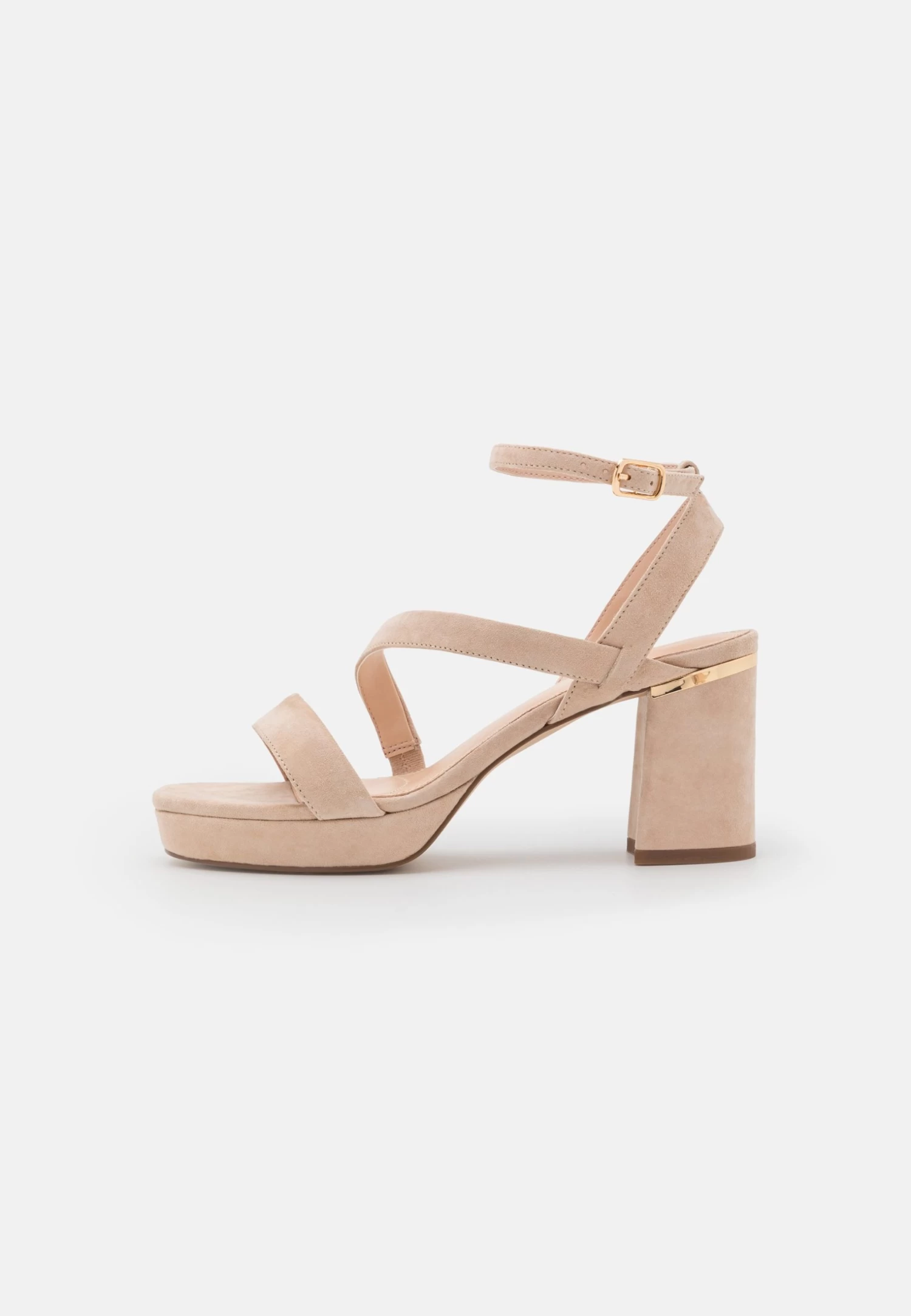 Leather- High Heeled Sandals - Light Pink 2 Leather- High Heeled Sandals - Light Pink - Image 2