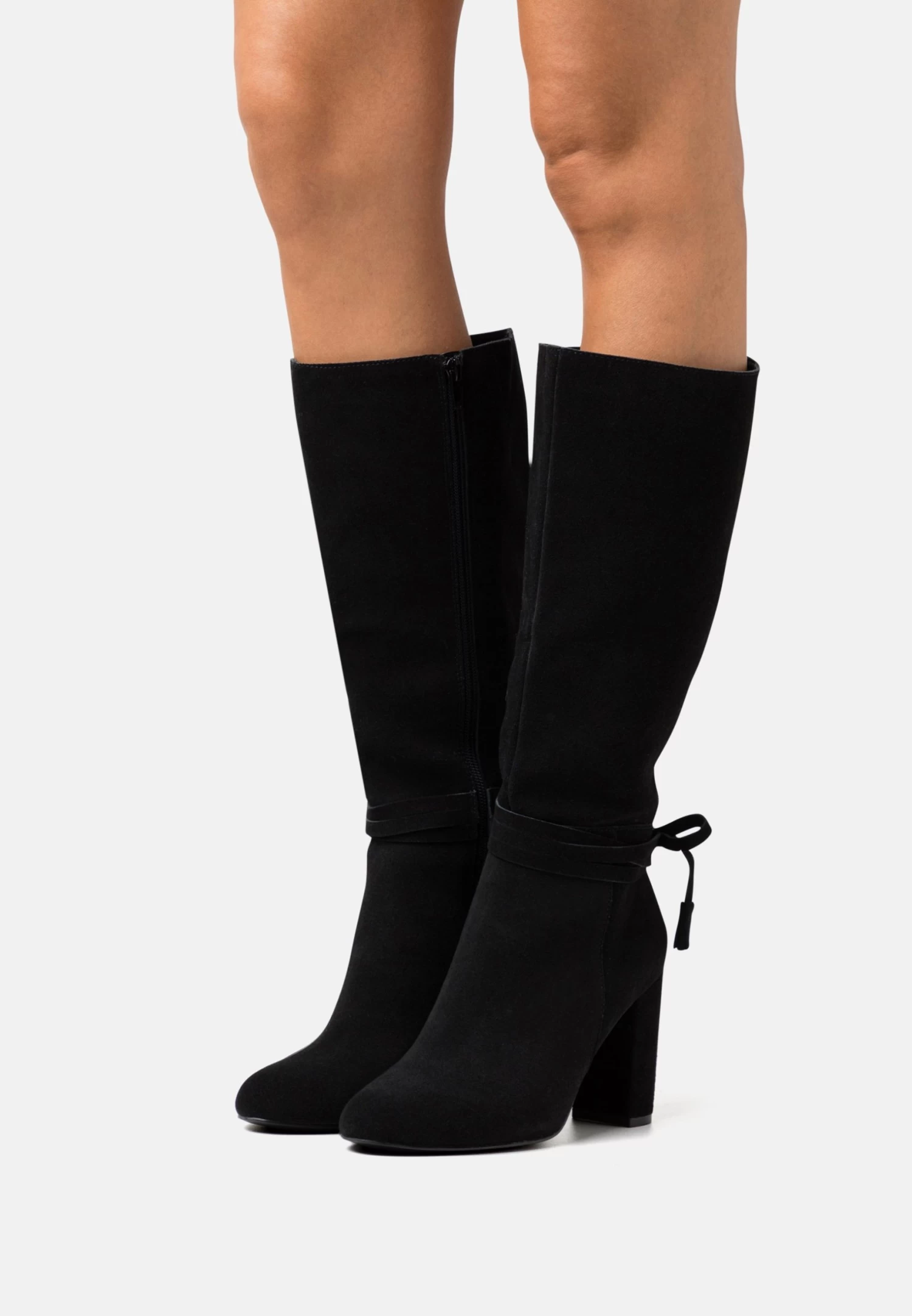 Leather - High Heeled Boots - Black 1 Leather - High Heeled Boots - Black