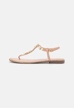 Anna Field T-Bar Sandals - Rose Gold