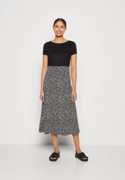 Anna Field Jersey Dress - Black/White