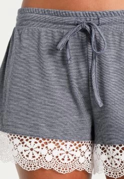 Anna Field Sarah Short Pj Set- Pyjama Set - Off-White/Dark Blue -Anna Field Shop 6f89a2a5cdf84a3c8c843968bd01c00e