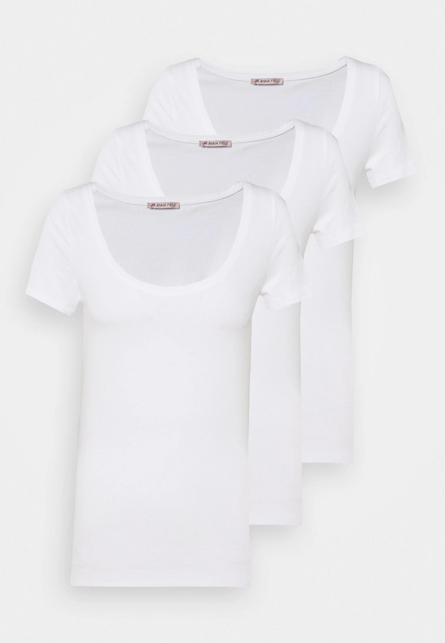 Anna Field 3 Pack - Basic T-Shirt - White 5 Anna Field 3 Pack - Basic T-Shirt - White - Image 5