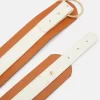 Anna Field Waist Belt - Cognac/White