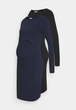 2 Pack Nursing Dress - Jersey Dress - Dark Blue/Black