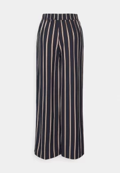 Anna Field Trousers - Dark Blue/Brown/White