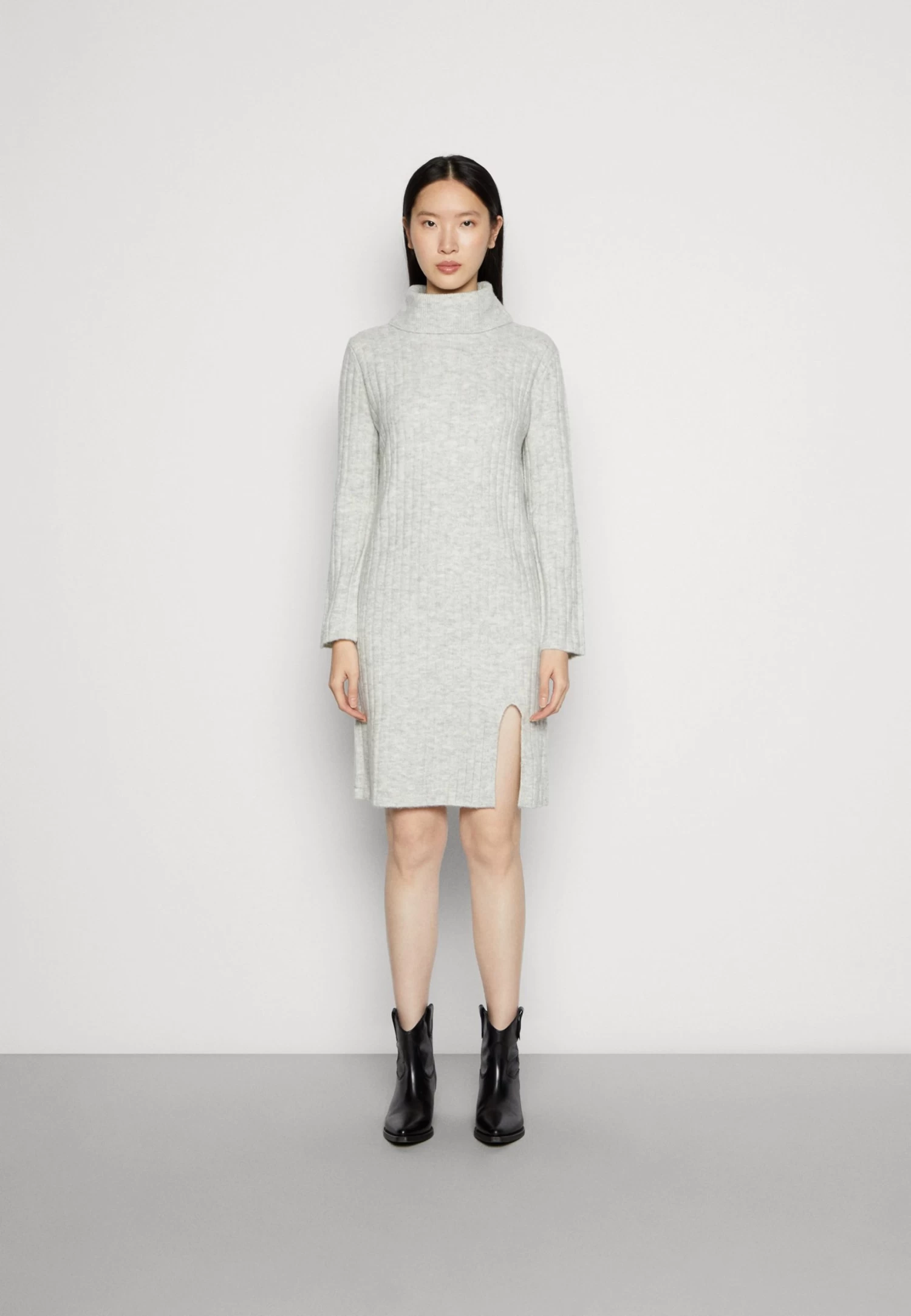 Anna Field Jumper Dress - Mottled Light Grey 1 Anna Field Jumper Dress - Mottled Light Grey