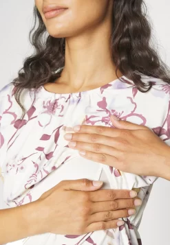 Fit And Flare Flowy Dropped Shoulder- Jersey Dress - Beige/Lilac -Anna Field Shop b2a625e911d94f88b0aea06bda6275cb scaled