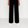 Anna Field VelvetWide Leg Trousers - Trousers - Black