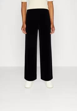 Anna Field VelvetWide Leg Trousers - Trousers - Black