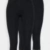 Anna Field 2 Pack - Leggings - Trousers - Black