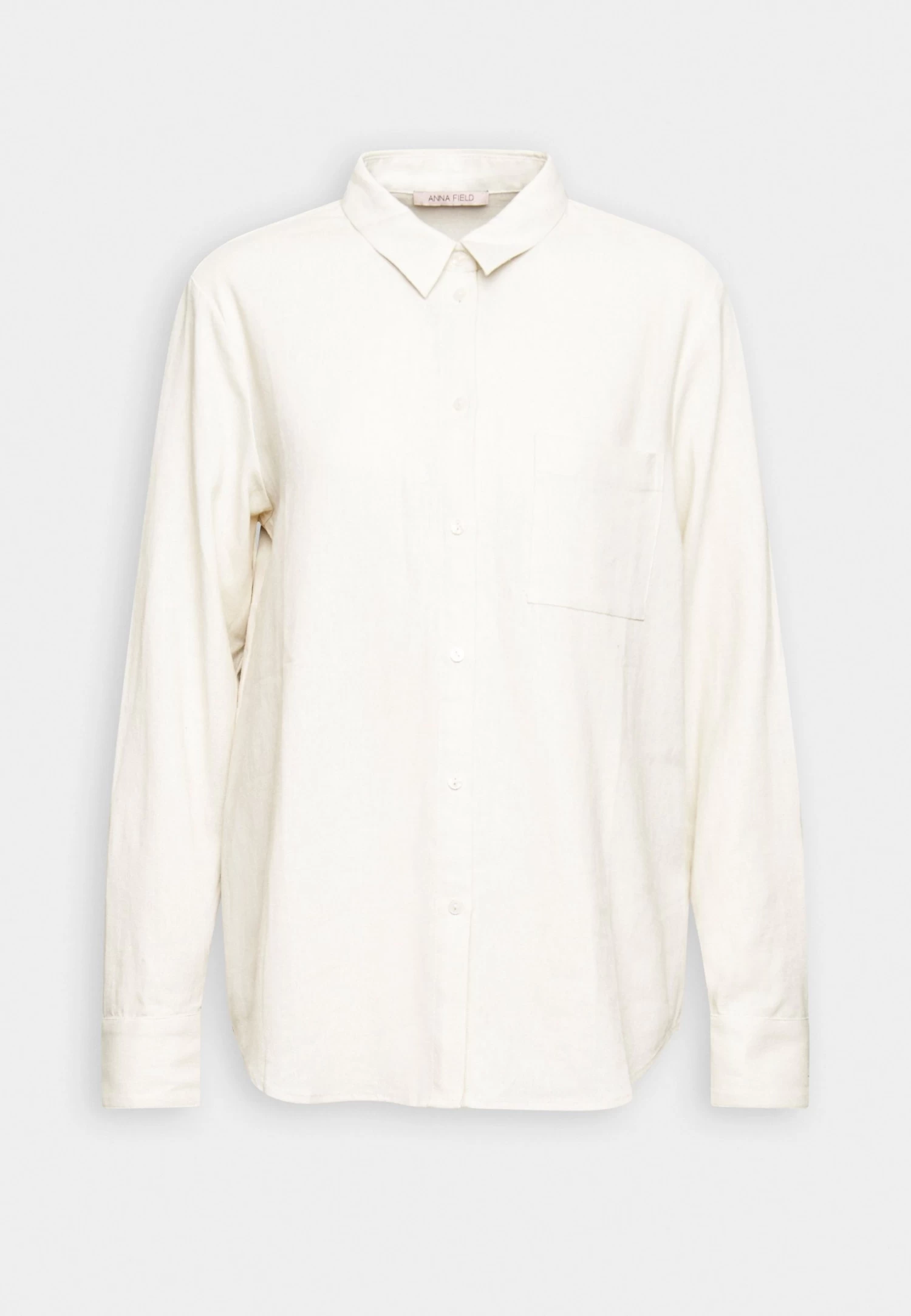 Anna Field Linen-Mix Button Down Blouse - Button-Down Blouse - Beige 4 Anna Field Linen-Mix Button Down Blouse - Button-Down Blouse - Beige - Image 4