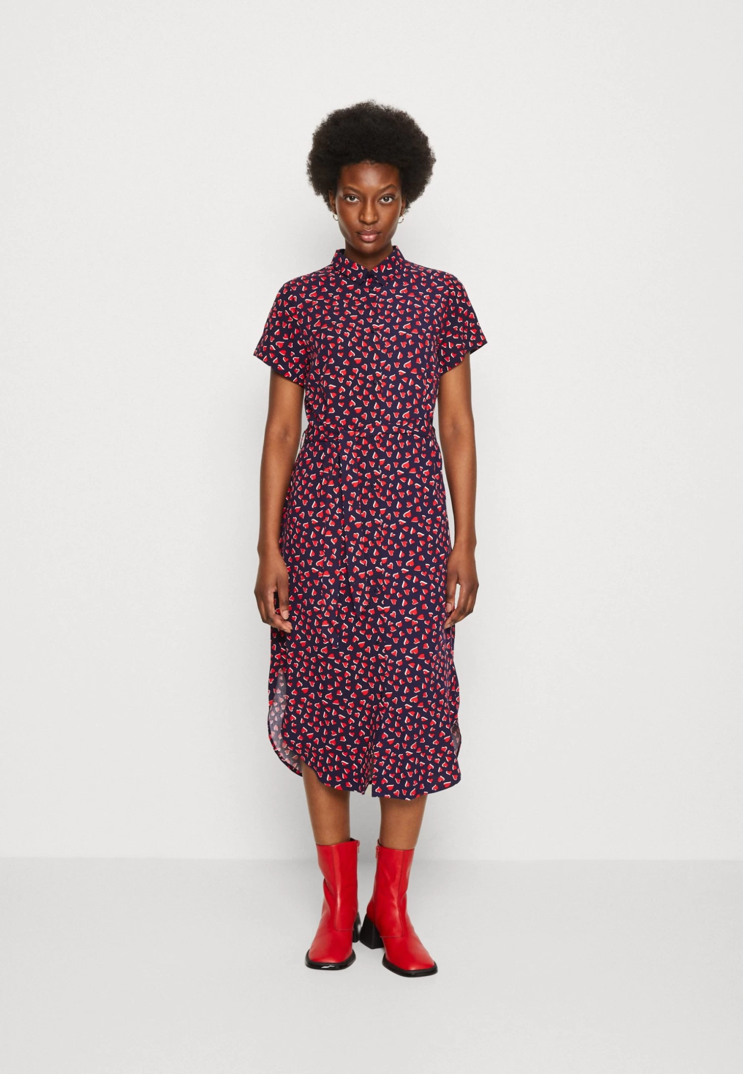 Anna Field Shirt Dress - Dark Blue/Red 1 Anna Field Shirt Dress - Dark Blue/Red