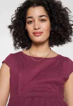 Maternity Baby Doll Nursing Tee- Print T-Shirt - Dark Red -Anna Field Shop c17b3fa165404074af9a85ec8c3cb007 scaled