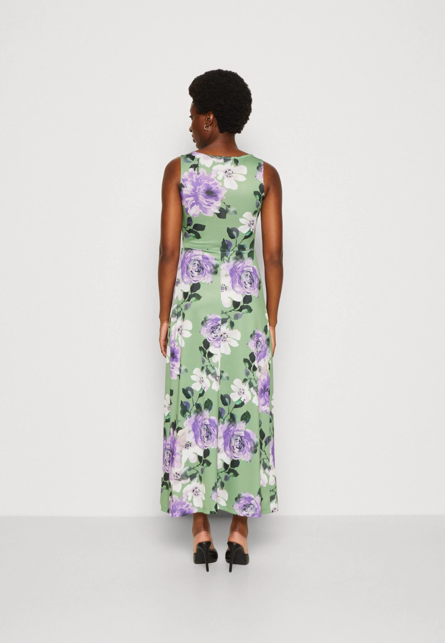 Anna Field Jersey Dress - Green/Purple/White 3 Anna Field Jersey Dress - Green/Purple/White - Image 3