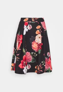 Anna Field Pleated Skirt -Black/Pink