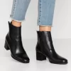 Anna Field Leather- Classic Ankle Boots - Black